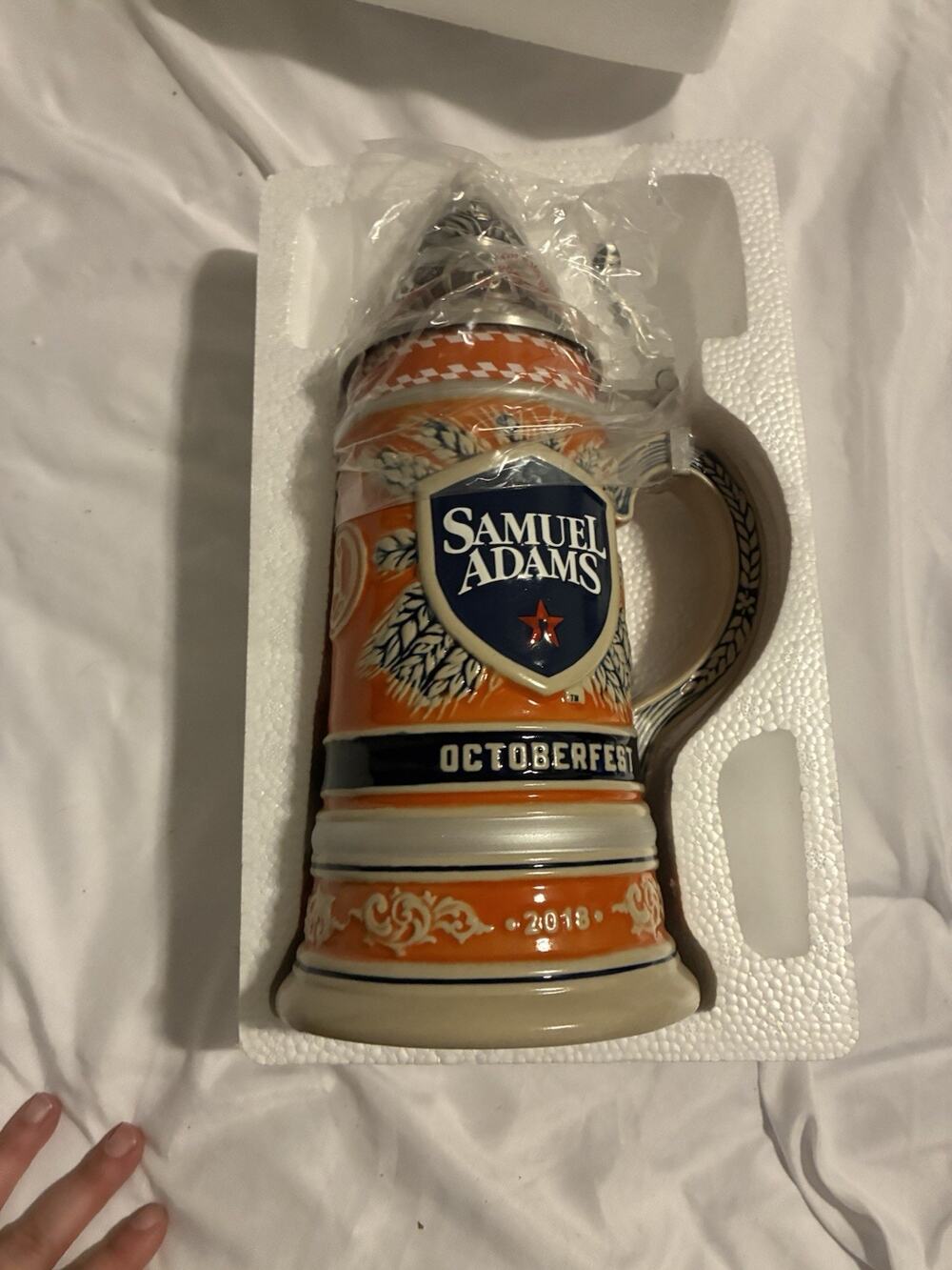 2018 Samuel Adams Octoberfest Limited Edition Lidded Beer Stein New In box